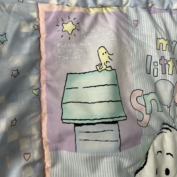 Vintage Lambs & Ivy My Little Snoopy Crib Comforter & Diaper Caddy - Picture 6 of 14